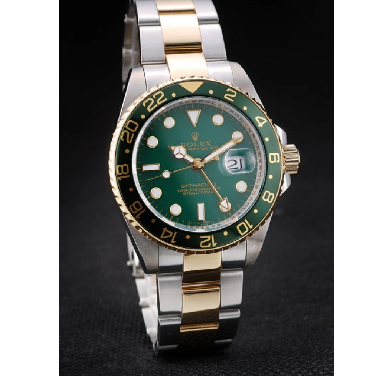 MiroTime 0820 Rolex GMT Master II Green Ceramic Bezel Green Dial Watch